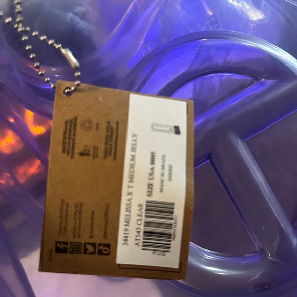 Authentic New W/ Tags Melissa X Telfar 'Medium' Jelly Shopper - Clear - Picture 7 of 8